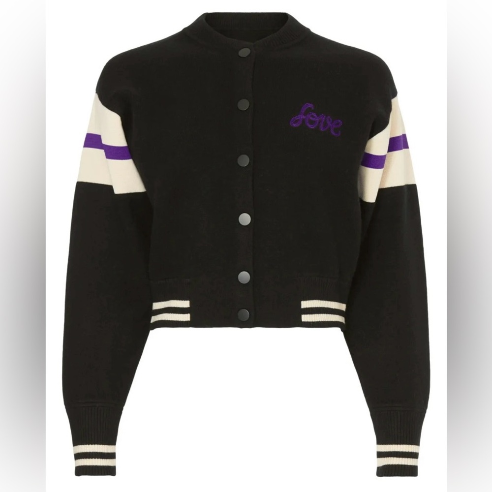Sandro Ashton Varsity Cardigan in Size 2 - Picture 4 of 10